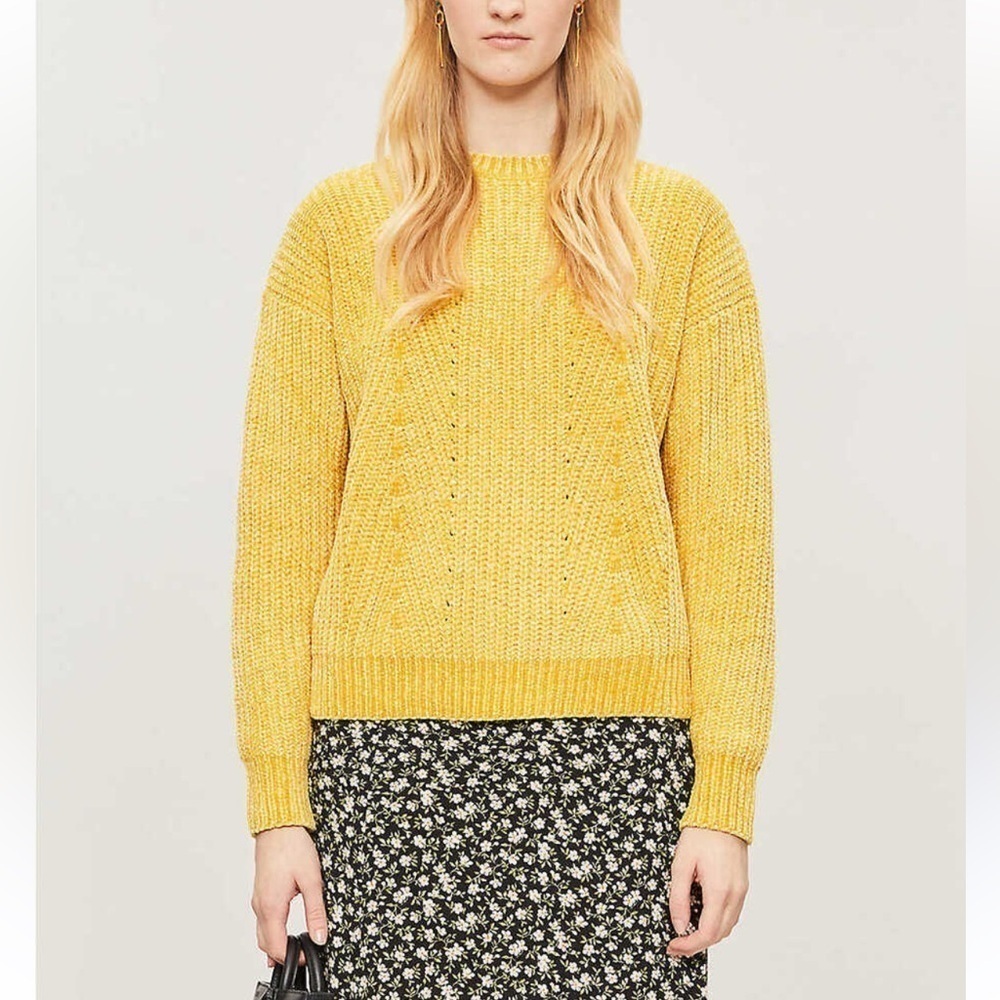 Ted Baker Innia Chenille Sweater in Yellow Sz  0 ( US Sz 2)